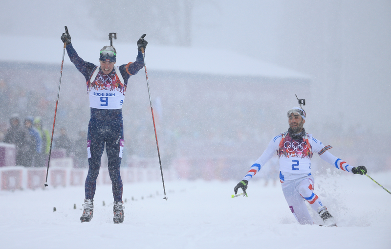 Illustration for article titled Biathlete Celebrates Early, Nearly Blows Gold